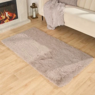 Image of Sienna Rugs for Bedroom, Fluffy Rug Runner Anti Slip Non Shedding 4cm Thick Soft Living Room Kitchen Home Decor Area Natural, 120 x 170cm
