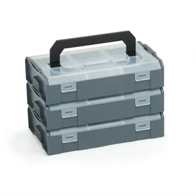 Image of Bosch Sortimo L BOXX Mini 3 Piece Set Variations Anthracite