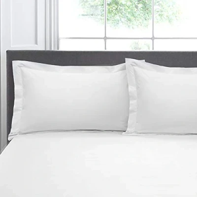 Image of Appletree Pair of Oxford Pillowcases, 100% Cotton White, 76 x 48cm