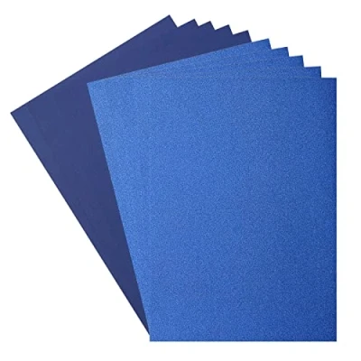 Image of Florence Glitter Paper and Cardstock A4 Coloured Card Making Supplies Blue/Ink 10 Sheets for Scrapbooking, Other Crafts 250/216 GSM