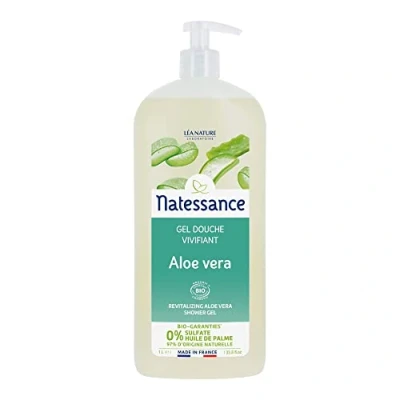 Image of Natessance Sulphate Free Organic Cosmetic Bio Invigorating Aloe Vera Shower Gel, 1 Litre