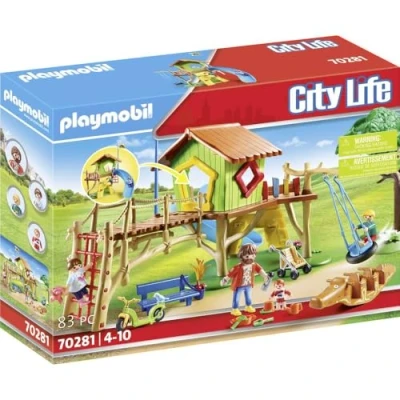 Image of PLAYMOBIL 70281 City Life Pre School Adventure Playground, for Children Ages 4+