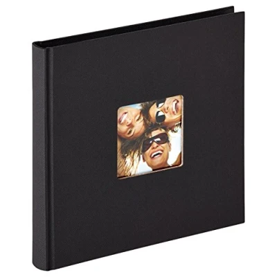 Image of walther Design Photo Album Black 18 x cm with Cover Cut Out, Fun FA 199 B
