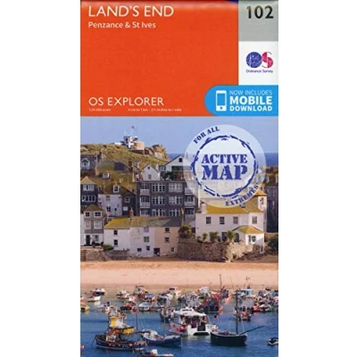 Image of Explorer Active 102 Land&#039;s End Map With Digital Version