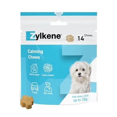 Image of Zylkene Calming Chews for Small Dogs up to 10kg Promotes Relaxation Helps Pets cope with short term challenging situations Perfect on the go, holidays, travelling, fireworks 14