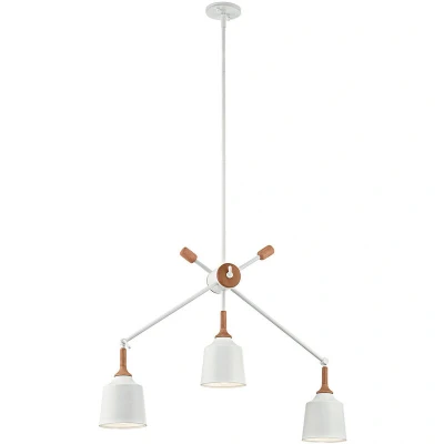 Image of Danika 3 Light Ceiling Chandelier Pendant Bar White, E27