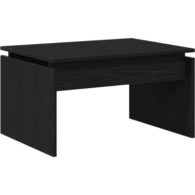 Image of vidaXL Black Oak Coffee Table 68x38x50 cm Made from Engineered Wood