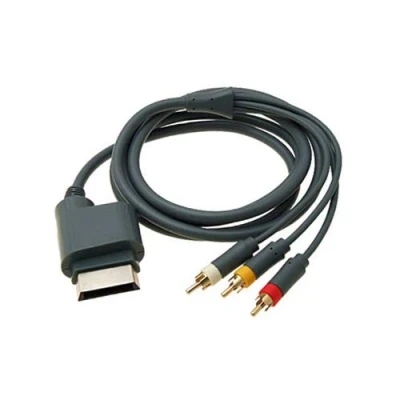 Image of Composite AV RCA TV display cable lead for Microsoft Xbox 360 &amp; Elite 1.8M 6FT wire ZedLabz