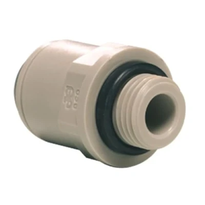 Image of John Guest Straight Adaptor 3/8 inch Tube OD x 1/4 BSP Male Thread No Seal (one Supplied)