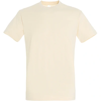 Image of SOLS Mens Imperial Heavyweight Short Sleeve T Shirt (Cream) Cotton Size Medium