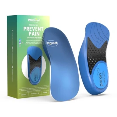 Image of Plantar Fasciitis Heel Insert for Women Welnove Cup Pain Relief Cushion Inserts with Flexible Arch Support Flat Feel Spur Relief,Women 8 10.5 Men 7.5 11