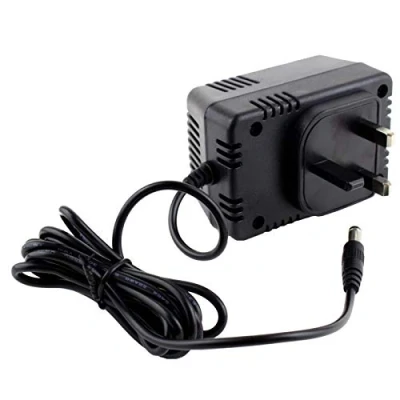 Image of MyVolts 12V power supply adaptor compatible with Vestax Handy Trax USB Turntable UK plug