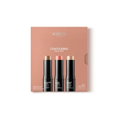 Image of KIKO Milano Contouring Face Set 01, Make Up Kit With 3 Sticks: Blush, Highlight And Contour