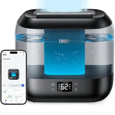 Image of Dreo Smart Humidifier for Bedroom, 4L Cool Mist Home Baby, Humidity Sensor, Auto Mode, 32H Last, Oil Diffuser, 28dB Quiet Ultrasonic Humidifiers Large Room Indoor, Works with Alexa