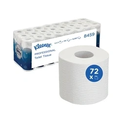 Image of Kleenex 3 Ply Toilet Rolls Tissue Sheets White (Pack 72) 8459