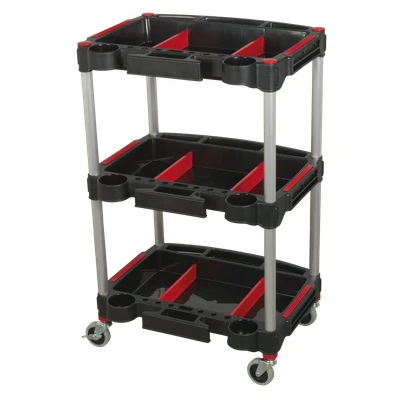 Image of Sealey Workshop Trolley 3 Level Composite with Parts Storage