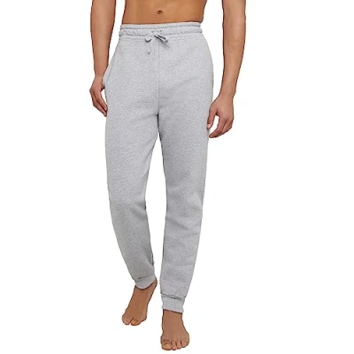 Image of Hanes Men&#039;s EcoSmart Jogger Sweatpants, Midweight Fleece Lounge Pants, 30.5&quot;, Light Steel, Large