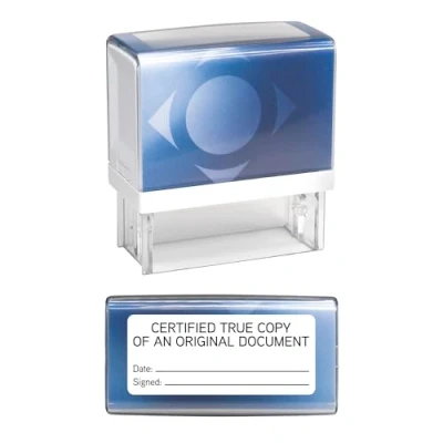 Image of Certified to be a True Copy of The Original for Solicitors, Financial Advisors, ETC Rubber Stamp 58mm x 22mm