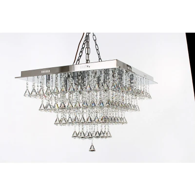 Image of Parma 12 Light Square Flush Polished Chrome Ceiling Fitting