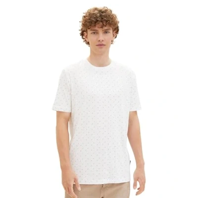 Image of TOM TAILOR Denim Men&#039;s 1040836 T Shirt, 34997 White Double D Print, XL