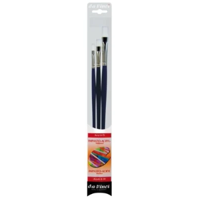 Image of DA VINCI IMPASTO ACRYL 5105 oil and acrylic colors Set 3 brushes
