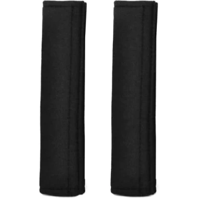 Image of TRIXES Seatbelt Strap Covers x2 Two Car Seat Belt Comfort Pads with Hook and Loop Black Travel Cushion Protector Straps