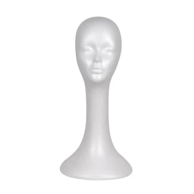 Image of Female Styrofoam/Foam Mannequin Head Stand Model Display Wig Polystyrene Manikin Foam Holder Stand, for Masks Hats DIY Decoration