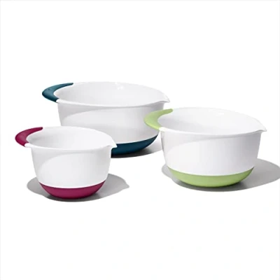 Image of OXO Good Grips 3 Piece Mixing Bowl Set INOXO.12237300ML, Inoxidable, Red/Green/Blue