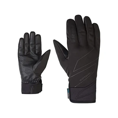 Image of Ziener Men&#039;s Ilion Leisure/Functional/Outdoor Gloves Soft Shell, Windproof, Waterproof, Black, 11