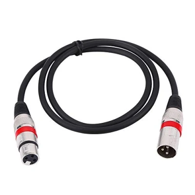Image of Microphone Cable, 3Pin XLR Cable Male to Female M/F Audio Cord Shielded For Mixer with Impedance Balanced Lines(1M)