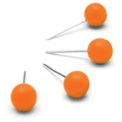 Image of Nobo 1905329 Notice Board Push Pins Orange