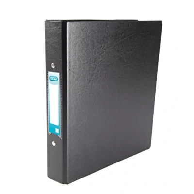 Image of Emgee Ring Binders Heavyweight PVC 2 O Size 25mm A5 Black Ref 500200 [Pack 10]