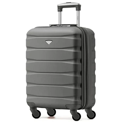 Image of Flight Knight Lightweight 4 Wheel ABS Hard Case Suitcases Cabin Carry On Hand Luggage Approved for Over 60 Airlines Including easyJet, Jet2 &amp; Maximum Size Ryanair (Priority) 55x40x20cm