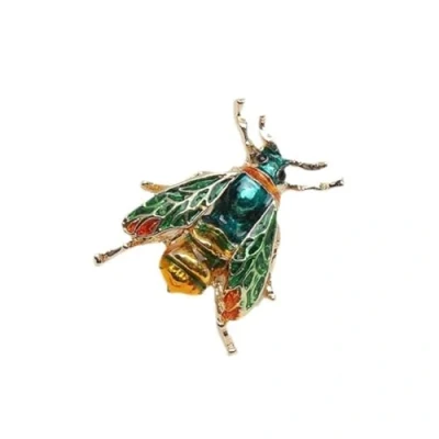 Image of Cute Crystal Bee Brooch Pin Rhinestone Animal Lapel Brooches Pins Insect for Men Women Accessories Clothing Bags Backpacks Jackets Hat