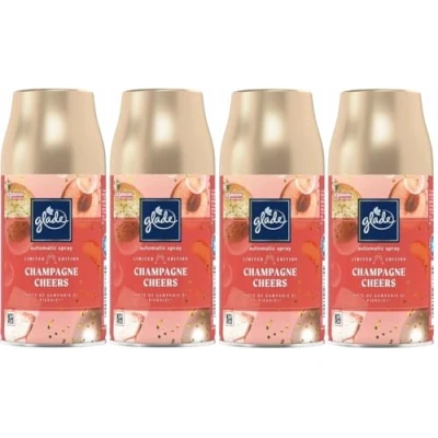 Image of 4 x Glade Automatic Spray Refill 269ml Champagne Cheers