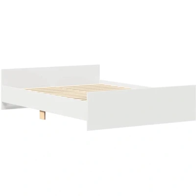 Image of vidaXL Bed Frame without Mattress White 135x190 cm Double