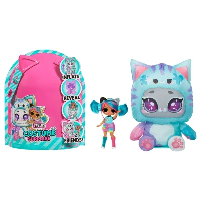 Image of L.O.L. Surprise! Tweens Costume Surprise Emma Emo Fashion Doll with Inflatable Teal Kitty Pet and Multiple Surprises Including Fabulous Fashions &amp; Accessories Great for Kids Ages 4+