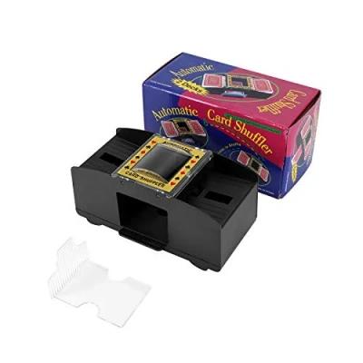 Image of LTXDJ Automatic Card Shuffler, Battery Operated Electric Shuffler for Family Party Poker/Blackjack/UNO (Shuffler 2 decks)