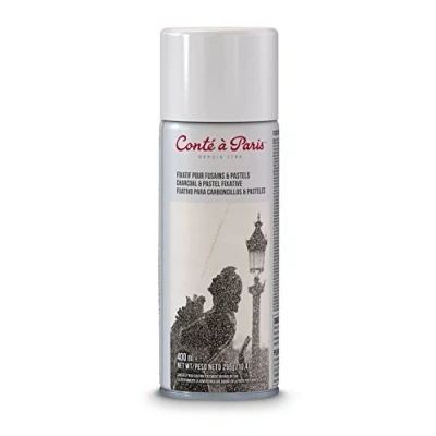 Image of Conte a Paris Charcoal and Pastel Fixative Spray, black,400 ml (Pack of 1)