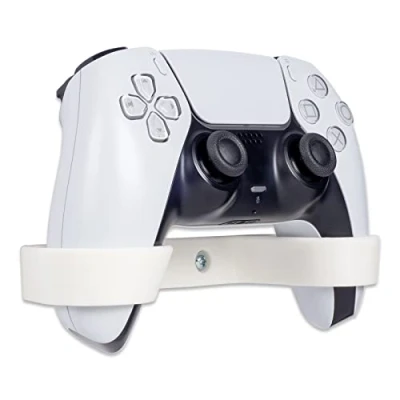 Image of P3D Lab Wall Mount Bracket for PlayStation 5 PS5 Game Controller White Easy to Install with Included Fittings 3 Years Warranty Made in UK