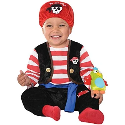 Image of amscan 845922 55 Baby Buccaneer Pirate Fancy Dress Costume Age: 6 12 Months