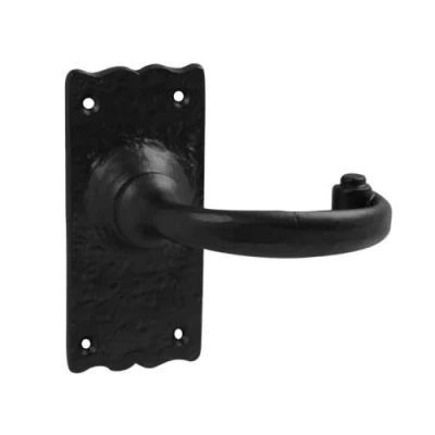 Image of VIBE Merlin 51x115mm Lever Latch on Black Antique Door Handle for Internal Doors