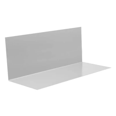 Image of INEFA Angled Sheet Metal roof Without Water Seam Made of Aluminium 200cm, 1 Piece Silver for Drainage, high Edge Protection, in Germany