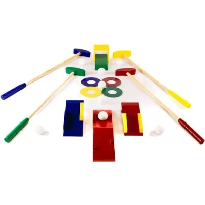 Image of Marco Paul Kid&#039;s Toy Golf Set: Accessories kids set outdoor play equipment traditional garden games crazy game Mini includes (Wooden Set)
