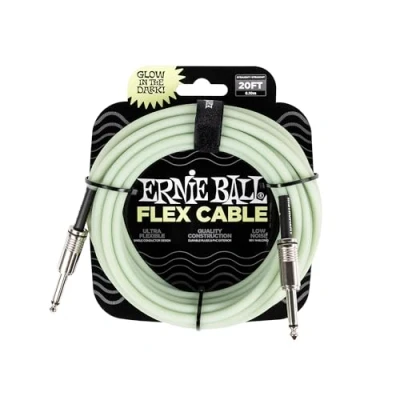 Image of Ernie Ball Flex Instrument Cable Straight/Straight 20ft Glow in Dark