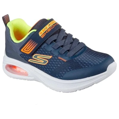 Image of Skechers Boys Microspec Max Advance Sneaker, Navy, 11 UK Child