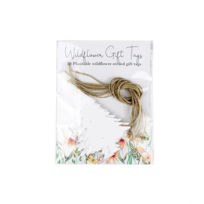 Image of Wildflower Gift Tags Christmas Tree Shaped Plantable Eco Friendly Seeded Card Xmas Present 10 Pack