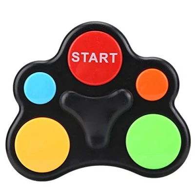 Image of Zerodis Kids Memory Toy, Plastic Interaction Intelligent Music Light Training Game Toy Educational Brain Teaser for Boys Girls Aged 3 4 5 6 7 8(Anomaly Single Hand)
