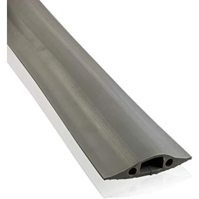 Image of On1shelf® Medium Duty Floor Cover Protector Protect Prevent a Trip Hazard Cable Cavity 30mm (W) x 10mm (H) Grey (2M)