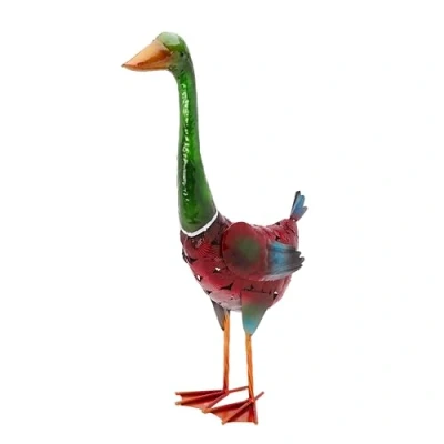 Image of Christmas Concepts® 58cm (23&#039;&#039;) Standing Metal Duck Sculpture Garden Decorations Indoor/Outdoor